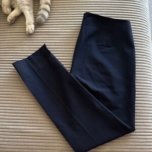 Theory navy women’s virgin wool pants with side zipper, size 2